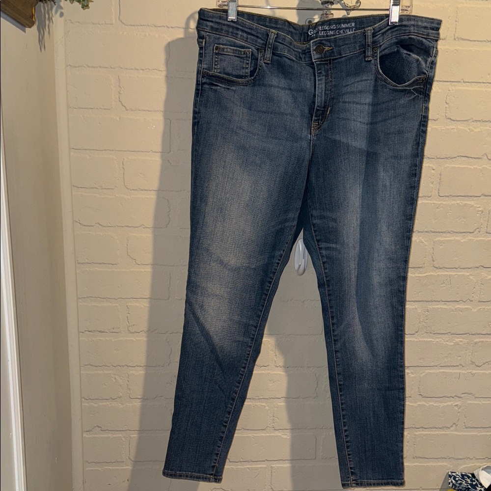 GAP jeans denim legging skimmer stretch skinny size 18